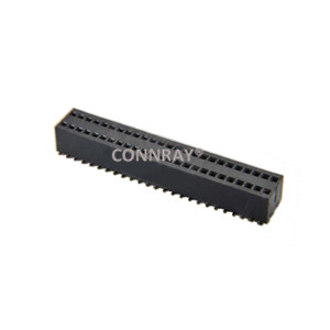 Dual Row Surface Mount Female Header 1.27mm Pitch Vertical Mount 20P