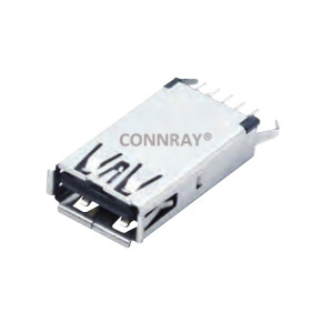 USB 3.0 A Female Connector Long Body Vertical Mount